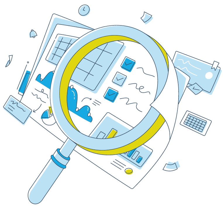 search Eine Illustration die die Suchfunktion des Hotelboards zeigt